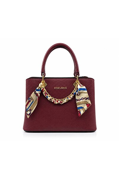 WİKİDAYS.S MODA TRENDİ Burgundy Women's Medium Size Faux Leather Hand and Sho...