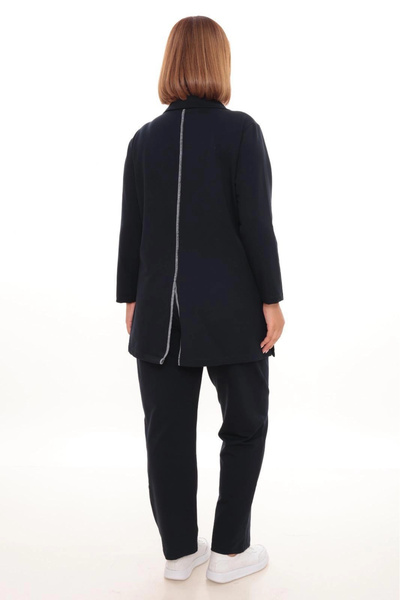 Lady Majestic Plus Size Cardigan Sweatshirt & Pants Two-Piece Set Women
