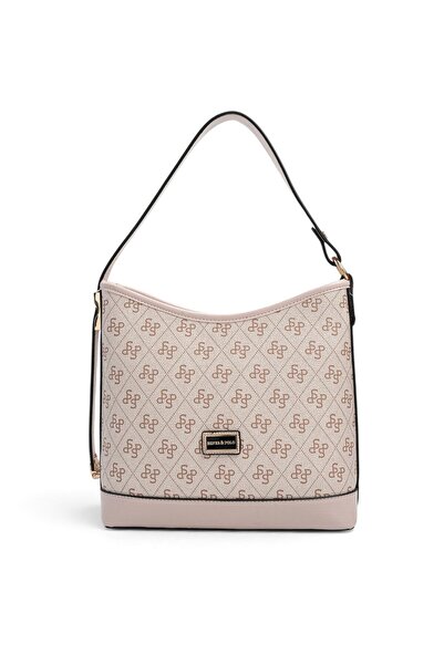 Silver Polo Pink - Powder Monogram Women's Shoulder Bag Sp1286