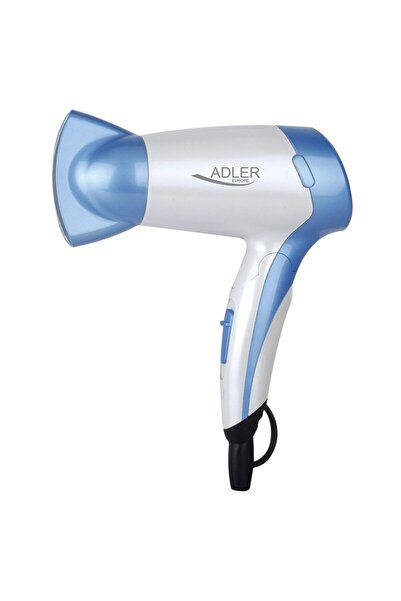 adler Uscator de par de voiaj, Pliabil, 1200 W, 2 trepte de putere, Alb/Albastru