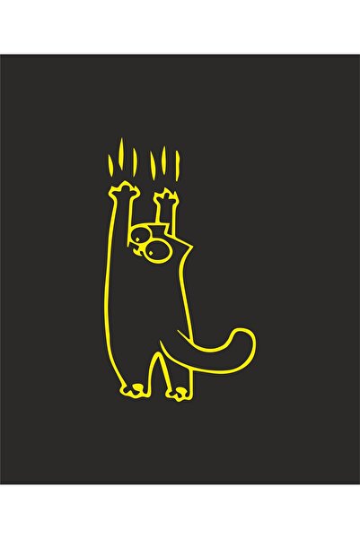 hediyenebak Sliding Cat Vehicle, Car, Auto, Motorcycle, Helmet, Laptop, Glass...