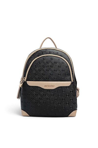 Silver Polo Black - Women's Backpack with S.Nut Logo Sp1265