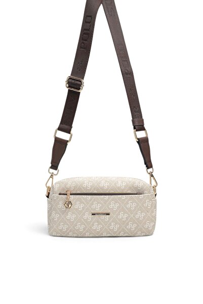 Silver Polo Stone - Brown Monogram Women's Crossbody Bag Sp1142