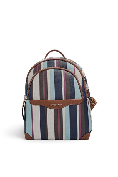 Silver Polo Mix - Taba Plaid Women's Backpack Sp1265
