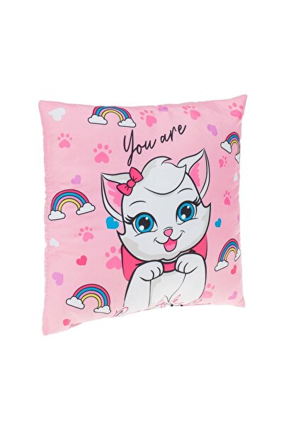 OEM Pernă decorativă copii, model pisicuță, curcubeu, roz, 30x30cm – plus de ...