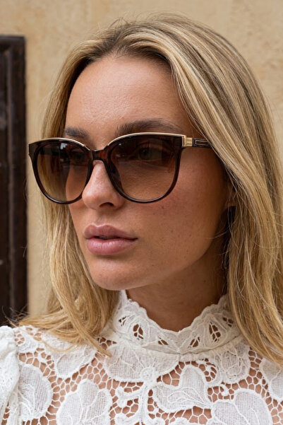 Eyesofia Melissa New Season Popular Vintage Ultra Light Brown Women's Sunglas...