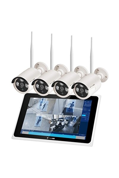 Kruger&Matz Kit 4 camere de supraveghere cu monitor, Linux, Port-uri RJ-45, U...