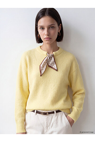 LC Waikiki I Yakası Scarf Women's Knitwear Sweater from Freezen Store
