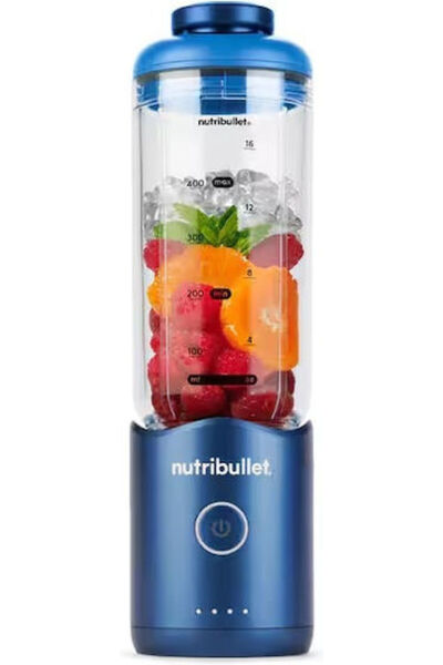 Nutribullet Εύκαμπτο Μπλέντερ με Πλαστική Κανάτα 590 ml 7.4V Μπλε Ζαφείρι