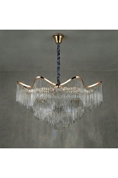 Danube Home Zahra 20-Light Crystal Chandelier Crystal And Metal Gold 95 cm