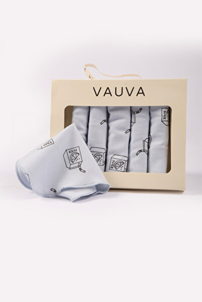 VAUVA %100 Pamuk Desenli Penye Bebek Ağız Mendil Seti - Yumuşak Dokulu Yenido...
