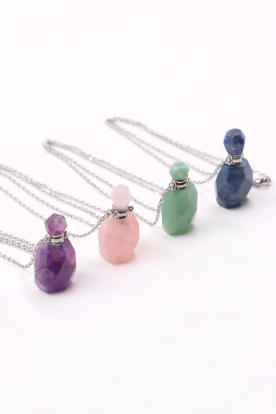 SAURACHI Amethyst Pink Quartz Aventurine Lapis Lazuli Natural Stone Perfume E...