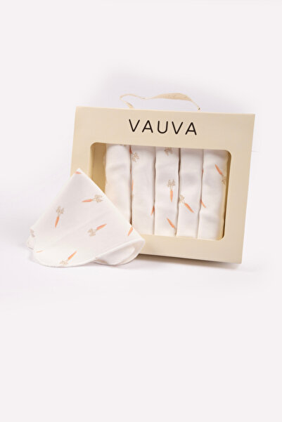 VAUVA %100 Pamuk Desenli Penye Bebek Ağız Mendil Seti - Yumuşak Dokulu Yenido...