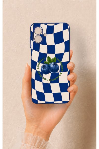 Vip Case Samsung A07 Compatible Blueberry Patterned Silicone Case
