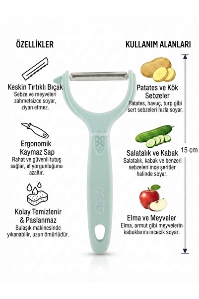 modalonga size ne lazım? مقشرة الفواكه والخضروات (15 سم)