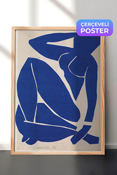 Zestia Ζωγραφική τοίχου από τον Henri Matisse με ξύλινο πλαίσιο, Blue Nudes, ...