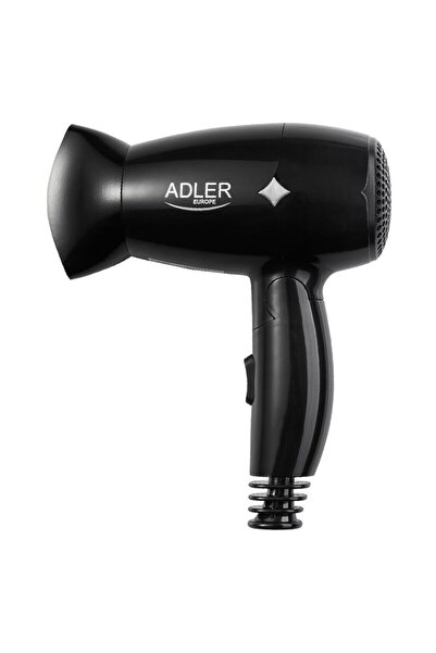 adler Uscator de par de voiaj, Maner pliabil, 1400 W, 2 trepte de putere, Neg...