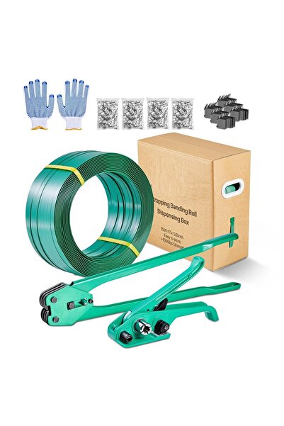 OEM Kit Dispozitiv manual de legare cu banda din PE/PP 15.9 mm, rola de banda...