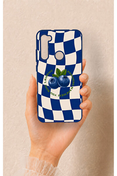 Vip Case Redmi Note 8 Uyumlu Yaban Mersini Desenli Silikon Kılıf