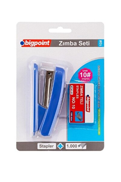 Bigpoint Zımba Makinesi Seti (Makine+Tel) No:10 Mavi