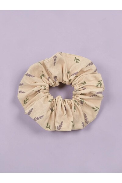 Pirene Lilora Lavender Patterned Scrunchie Hair Clip