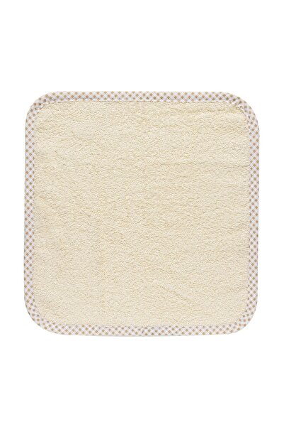OEM Prosopel copii din bumbac, bej, model carouri, 30x30cm – moale, absorbant...