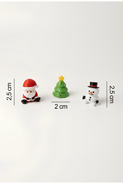Mithbox 3'li Yılbaşı Magnet Seti Noel Baba Çam Ağacı Kardan Adam – Fotoğraf v...