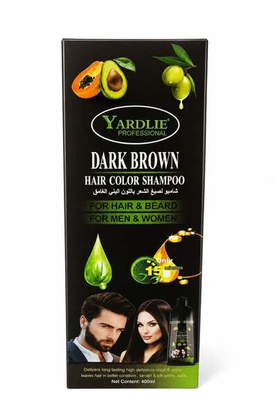 YARDLIE PROFESSIONAL Dark Brown Hair Color Shampoo with Avocado & Olive Extra...