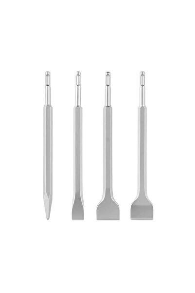 OMS Set 4 dalti SDS Plus pentru beton, 2 dalti plate, 1 x dalta cu varf, 1 x ...
