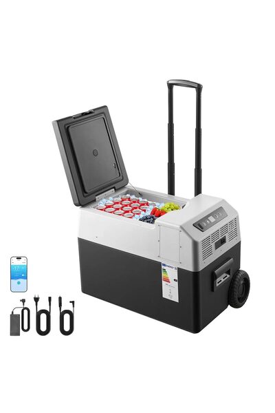 OMS Cutie frigorifica profesionala cu compresor, Troller, Capacitate 30 l, Al...