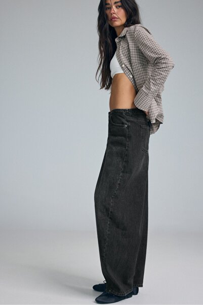 Stradivarius Ayarlanabilir belli barrel jean