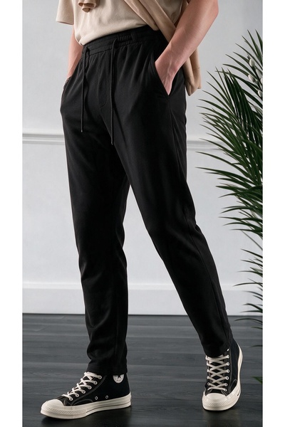 EydaMoon Pantaloni jogger pentru bărbați, cu talie elastică, din lycra, croia...