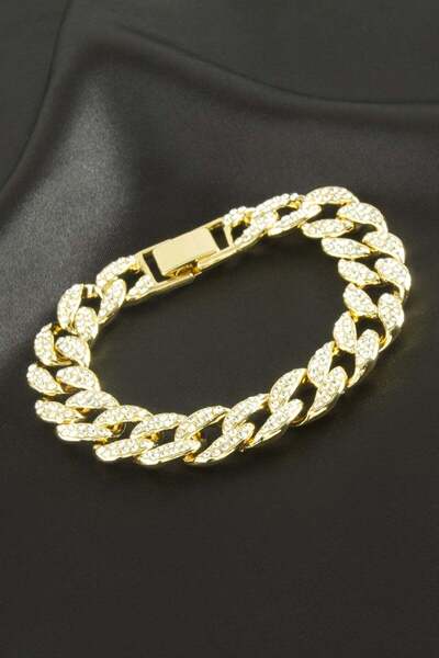 GeeS Global Chain Zircon Stone Luxury Steel Chain Bracelet