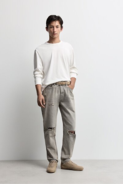 LEFTIES Yırtık detaylı regular jean