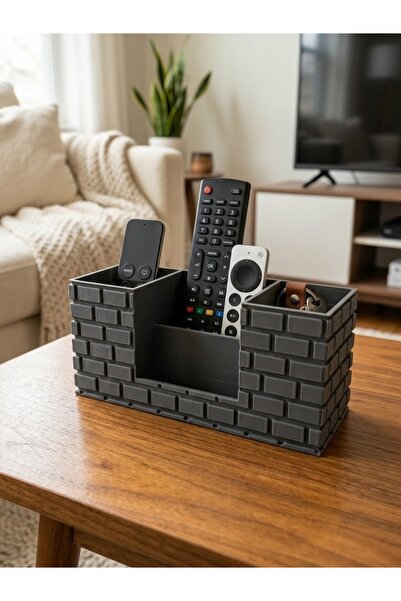 mayk Modern Tuğla Tasarım Çok Amaçlı Organizer - TV Kumanda Kutusu & Masaüstü...