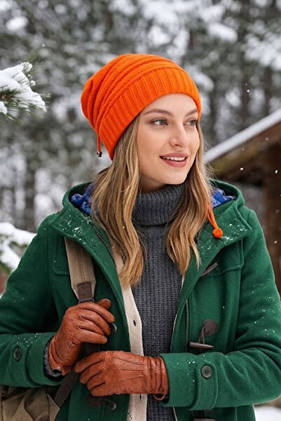 Ritagarcia Women's Drawstring Backless Loose Knitwear Beanie - Flowy Winter B...