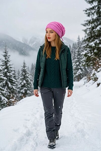 Ritagarcia Women's Drawstring Backless Loose Knitwear Beanie - Flowy Winter B...