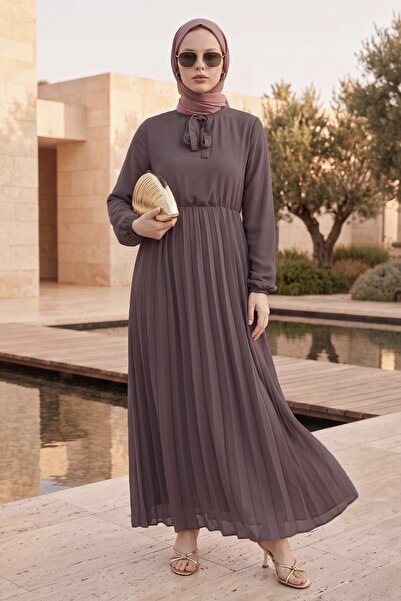 InStyle Piliseli Limelda Dark Rose Chiffon Dress