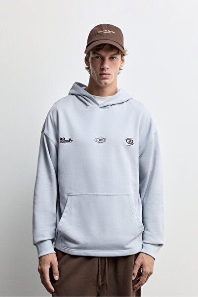 LEFTIES Baskılı kapüşonlu sweatshirt