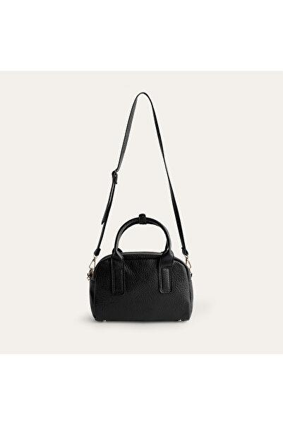 Mudo Women's Black Leather Look Shoulder Bag