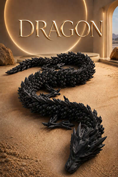 Octo Studio Hareketli Eklemli Ejderha Figürü 3D Baskı Esnek Dragon Dekoratif ...