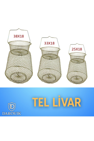Darovik Tel Livar Balık Sepeti Orta Boy 33 cm Balıkçı Livarı