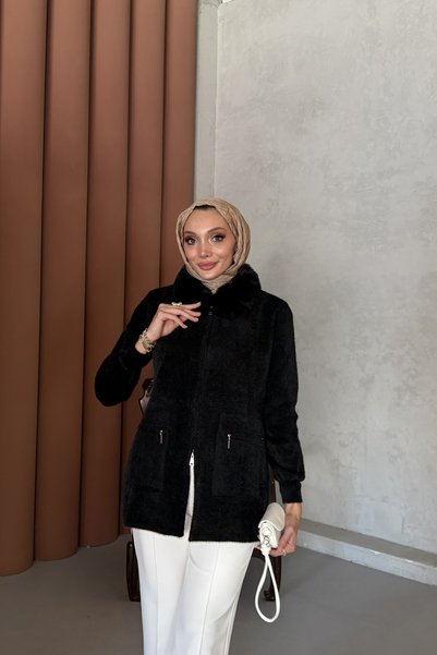 Riella BUTİK Maldini Kürk Detaylı Tesettür Hırka