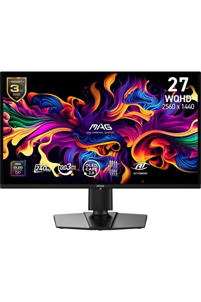 MSI Monitor Gaming MAG 274QP QD-OLED X24, 26.5", 2560 x 1440 pixeli, Black, 3...