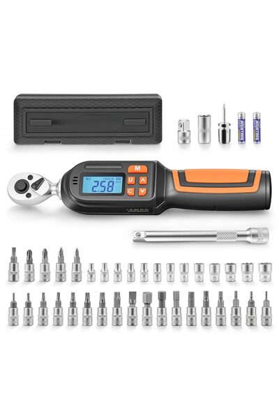 OMS Cheie dinamometrica digitala cu clichet, 1/4 inch, precizie de ±2%, Cuplu...