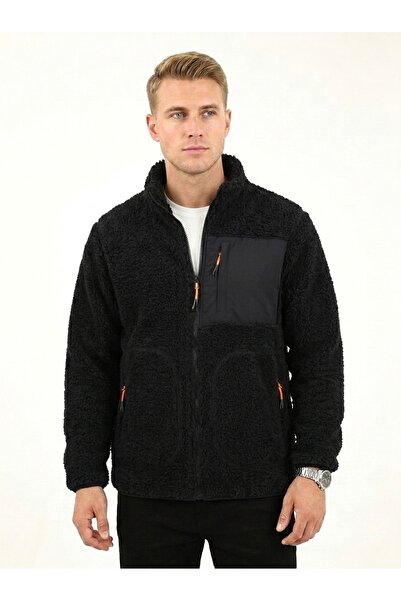 UĞURLU CLOTHING Erkek Welsoft Polar Ceket Fermuarlı Ön Parça Detaylı 3 Cepli ...