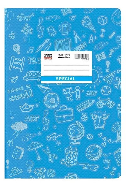 OEM Ειδικό Σημειωματάριο Doodles με Γραμμές B5 50 Φύλλα Γαλάζιο (4308)