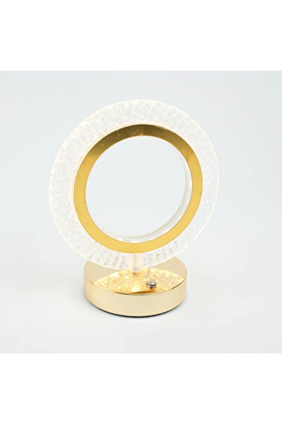 Virello Lampă de masă USB, cerc auriu, bicoloră – Iluminare LED reglabilă, de...