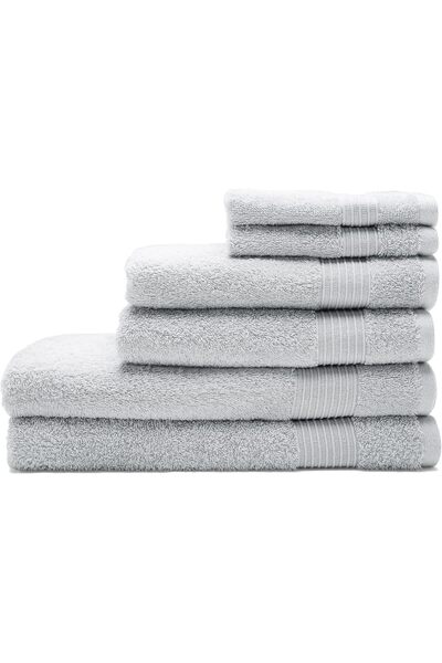 Fieldcrest طقم مناشف حمام، 6 قطع، رمادي 140x70 سم