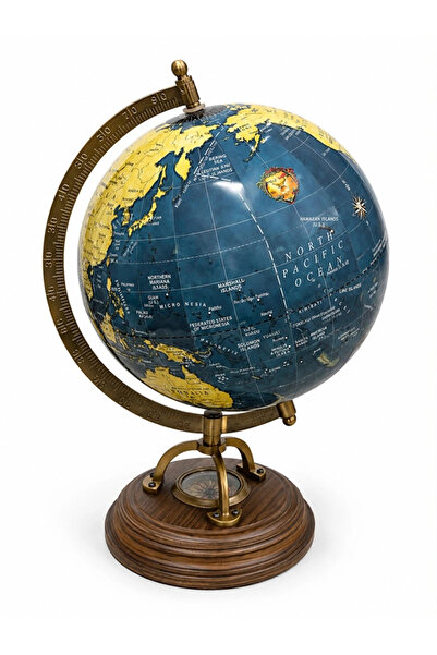 Livenda Decorative World Globe with Wooden Compass 4138-B